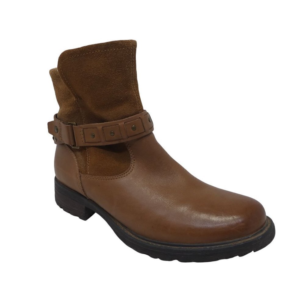 Earth‎ Artistic Artist Ankle Boots Womens 9.5 Almond Brown Leather Comfort